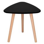 Casa si Gradina - Mobilier - Mese si birouri - Masute de cafea - Set 2 mese de cafea, ovale, 54x45 cm si 41x40 cm, Blat MDF, Picioare lemn, Negru - Infinity.ro