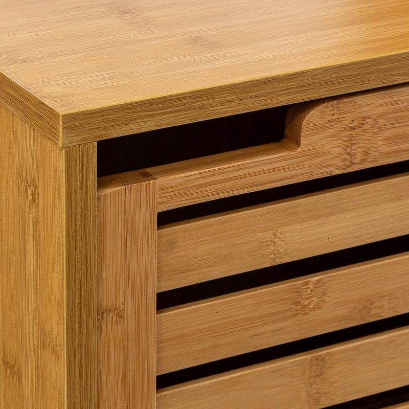 Casa si Gradina - Mobilier - Mobilier baie - Corpuri baie - Dulap baie 5Five Sicela cu usa si rafturi, bambus, 38x33x168 cm, natur - Infinity.ro