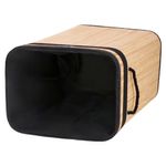 Market - Spalare si intretinere rufe - Uscatoare de rufe si accesorii - Cos de rufe din bambus cu capac, sac detasabil, volum 72L, 42x33x60cm, maro - Infinity.ro
