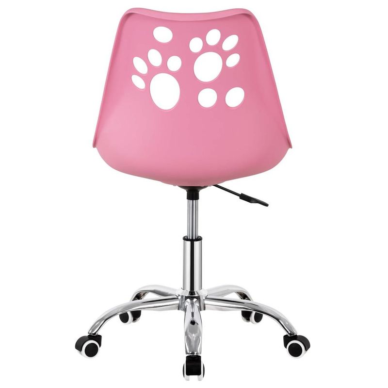 Casa si Gradina - Mobilier - Scaune si fotolii - Scaune - Scaun birou ergonomic, cu sezut din spuma, reglabil pe inaltime, maxim 120 kg, 90x49x48 cm, roz - Infinity.ro