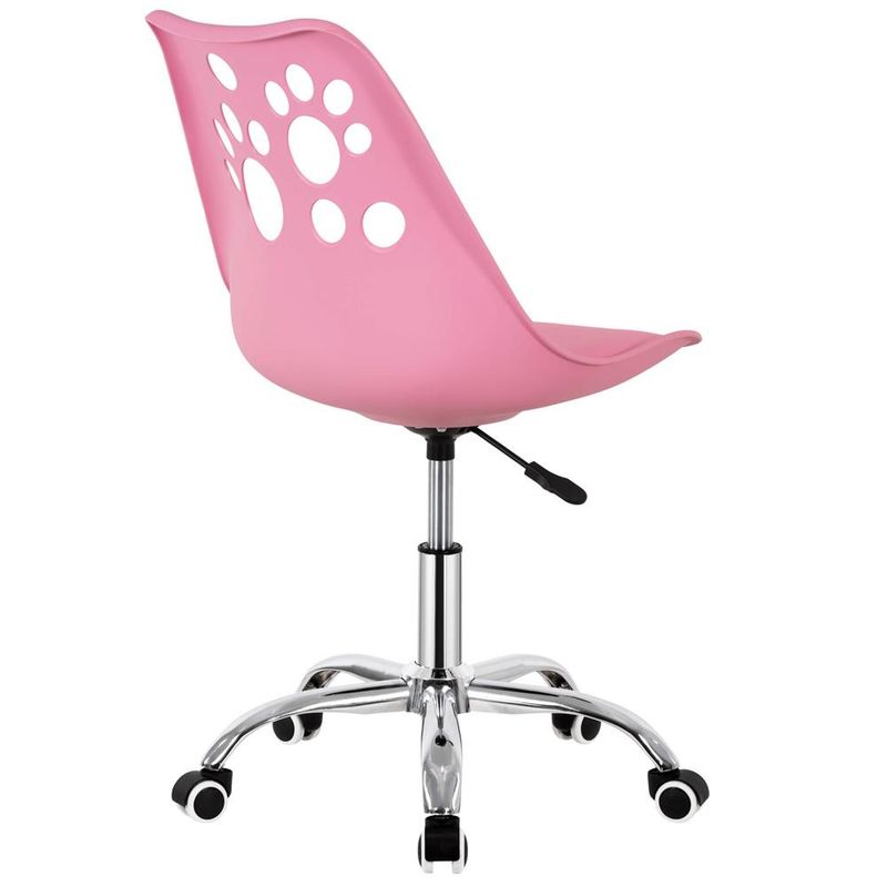 Casa si Gradina - Mobilier - Scaune si fotolii - Scaune - Scaun birou ergonomic, cu sezut din spuma, reglabil pe inaltime, maxim 120 kg, 90x49x48 cm, roz - Infinity.ro