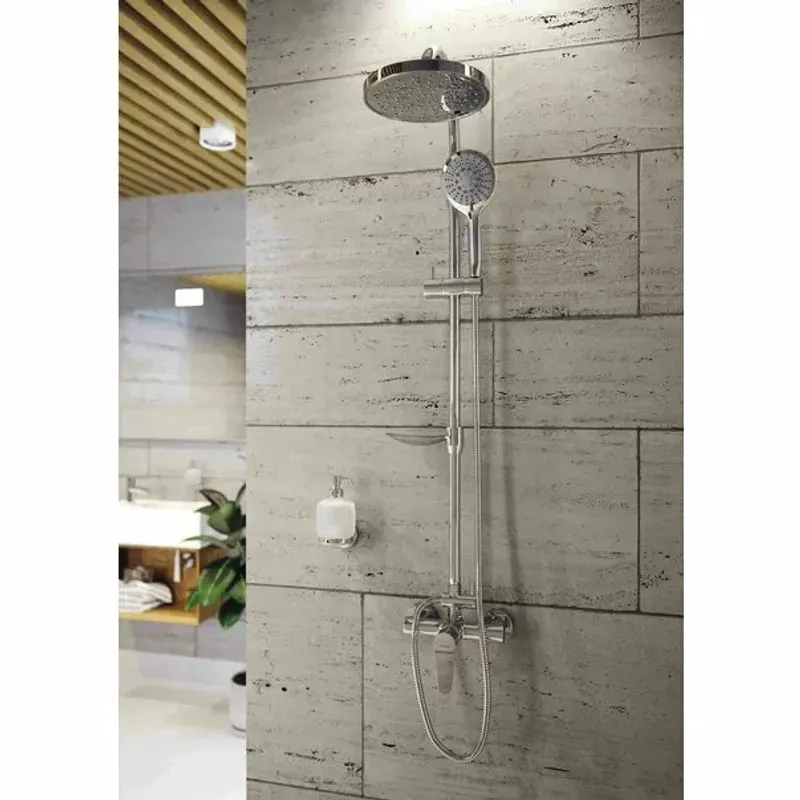 Casa si Gradina - Sanitare - Cazi si cabine de dus - Coloane si seturi de dus - Coloana de dus cu baterie monocomanda pentru dus Ferro Algeo - Infinity.ro