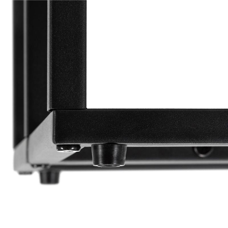 Casa si Gradina - Mobilier - Biblioteci si rafturi - Etajere - Etajera cu 4 rafturi din metal si MDF, 51x34x67 cm, negru si maro - Infinity.ro