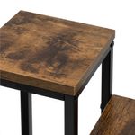 Casa si Gradina - Mobilier - Biblioteci si rafturi - Etajere - Etajera cu 4 rafturi din metal si MDF, 51x34x67 cm, negru si maro - Infinity.ro