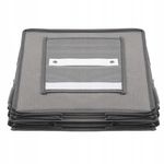 Casa si Gradina - Mobilier - Organizare si depozitare - Organizatoare pentru sertare si dulapuri - Organizator dulap Sersimo, 4 compartimente, textil, 80cm, gri - Infinity.ro
