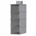 Casa si Gradina - Mobilier - Organizare si depozitare - Organizatoare pentru sertare si dulapuri - Organizator dulap Sersimo, 4 compartimente, textil, 80cm, gri - Infinity.ro