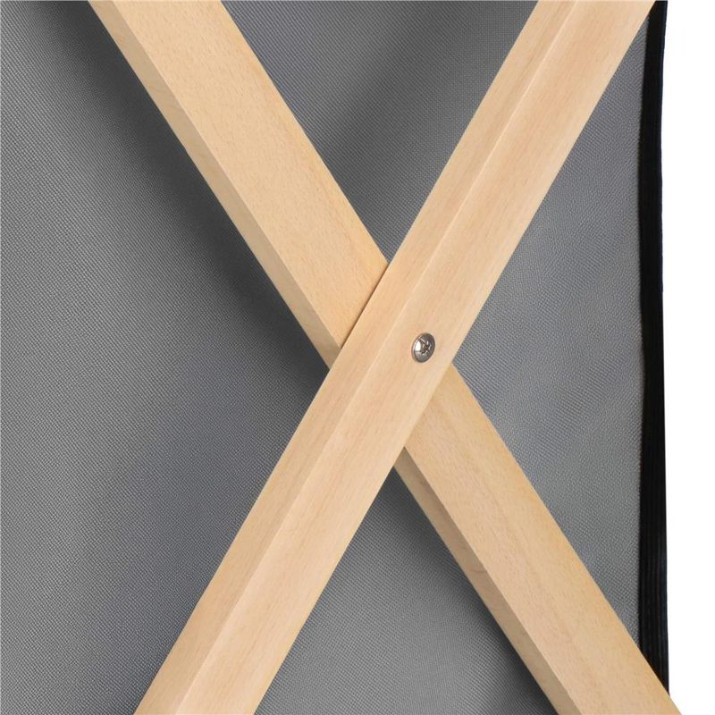 Market - Spalare si intretinere rufe - Uscatoare de rufe si accesorii - Cos de rufe cu 3 compartimente, cadru din lemn, 67x42x57 cm, 105 litri - Infinity.ro