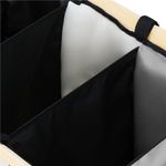 Market - Spalare si intretinere rufe - Uscatoare de rufe si accesorii - Cos de rufe cu 3 compartimente, cadru din lemn, 67x42x57 cm, 105 litri - Infinity.ro