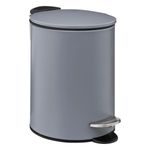 Casa si Gradina - Mobilier - Organizare si depozitare - Cosuri de gunoi - Cos gunoi 5Five Colors Concrete cu pedala si inchidere soft-close, otel, 3 L, 23x23x17 cm, gri - Infinity.ro