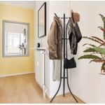 Casa si Gradina - Mobilier - Organizare si depozitare - Cuiere - Cuier hol metalic 170 cm, design minimalist, negru - Infinity.ro