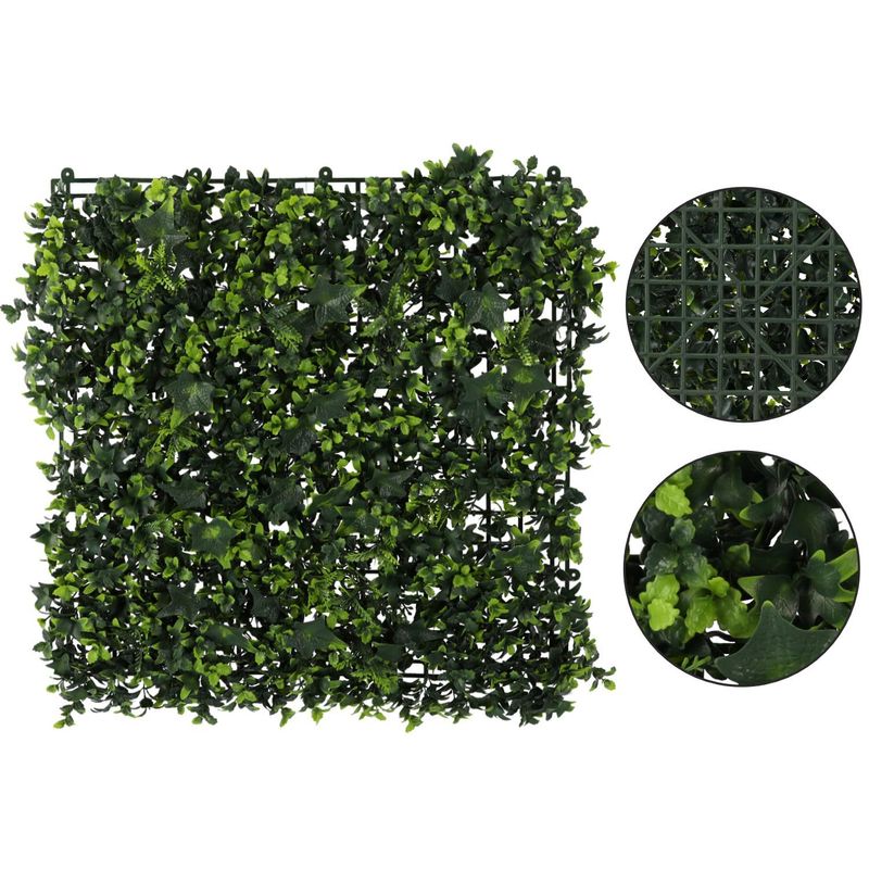 Casa si Gradina - Gradina si terasa - Garduri, panouri si accesorii - Panou decorativ artificial 50x50 cm, montare pe perete sau gard, iedera, interior/exterior - Infinity.ro