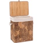 Market - Spalare si intretinere rufe - Uscatoare de rufe si accesorii - Cos rufe 5Five Blackflora, bambus, 60 litri, 42x31x51 cm, natur - Infinity.ro
