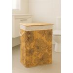 Market - Spalare si intretinere rufe - Uscatoare de rufe si accesorii - Cos rufe 5Five Blackflora, bambus, 60 litri, 42x31x51 cm, natur - Infinity.ro