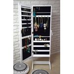 Casa si Gradina - Mobilier - Comode si corpuri - Masute de toaleta - Dulap de toaleta cu oglinda si spatiu de depozitare bijuterii, 41x147cm, alb - Infinity.ro