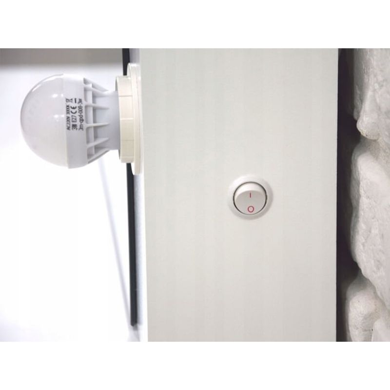 Casa si Gradina - Mobilier - Comode si corpuri - Masute de toaleta - Masa de toaleta si machiaj Hollywood Pro, alba, cu 4 sertare, oglinda si 12 LED-uri, 90x40x140 cm - Infinity.ro