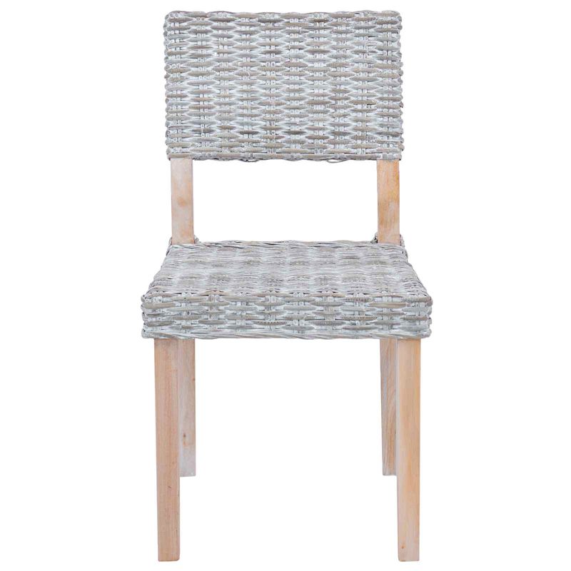 Casa si Gradina - Mobilier - Scaune si fotolii - Scaune - Scaune 2 pcs, Alb spalat 45 x 55 x 84 cm Ratan Kubu - Infinity.ro