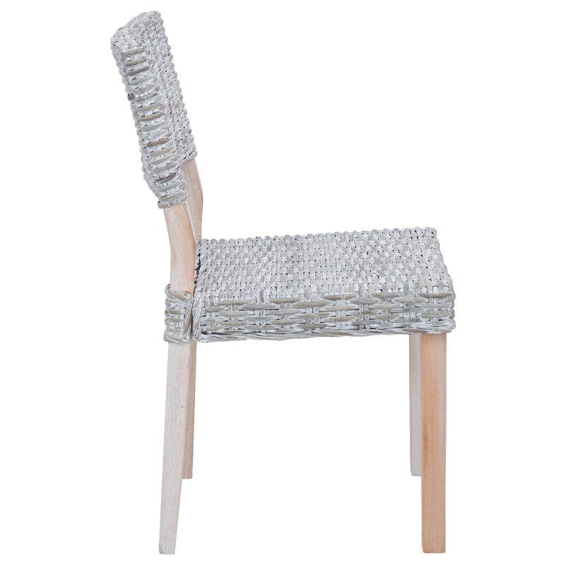 Casa si Gradina - Mobilier - Scaune si fotolii - Scaune - Scaune 2 pcs, Alb spalat 45 x 55 x 84 cm Ratan Kubu - Infinity.ro