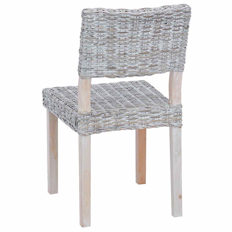 Casa si Gradina - Mobilier - Scaune si fotolii - Scaune - Scaune 2 pcs, Alb spalat 45 x 55 x 84 cm Ratan Kubu - Infinity.ro