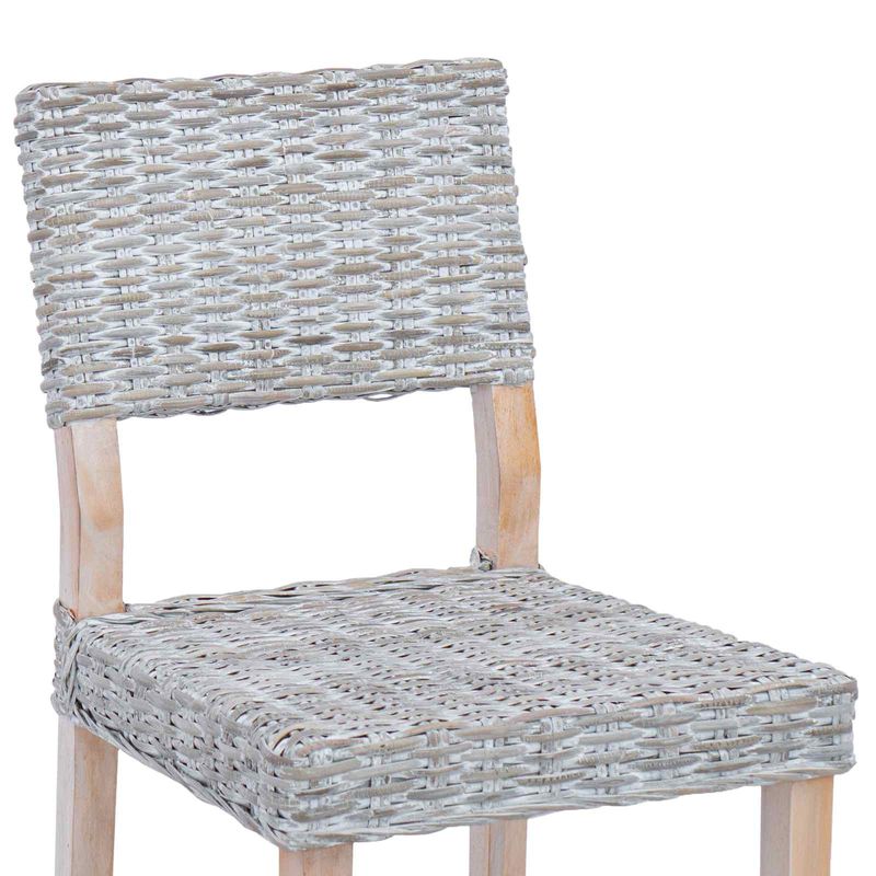 Casa si Gradina - Mobilier - Scaune si fotolii - Scaune - Scaune 2 pcs, Alb spalat 45 x 55 x 84 cm Ratan Kubu - Infinity.ro