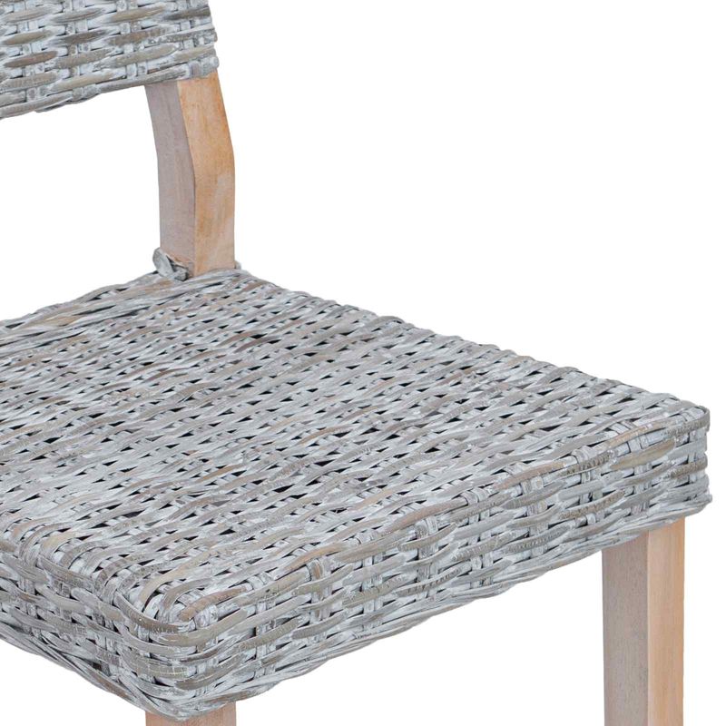 Casa si Gradina - Mobilier - Scaune si fotolii - Scaune - Scaune 2 pcs, Alb spalat 45 x 55 x 84 cm Ratan Kubu - Infinity.ro