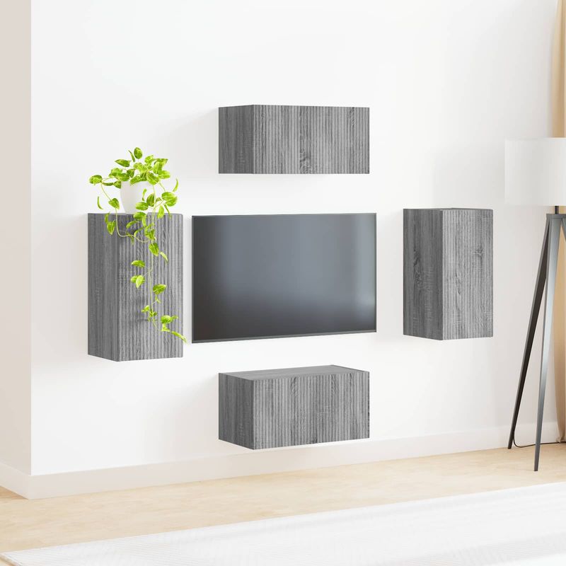 Casa si Gradina - Mobilier - Seturi de mobilier - Seturi living - Set de mobilier 2 pcs, Gri Sonoma - Infinity.ro