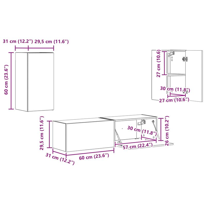 Casa si Gradina - Mobilier - Seturi de mobilier - Seturi living - Set de mobilier 2 pcs, Gri din beton - Infinity.ro