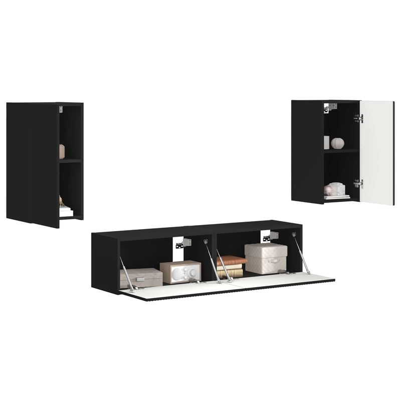 Casa si Gradina - Mobilier - Seturi de mobilier - Seturi living - Set de mobilier 2 pcs, Negru - Infinity.ro