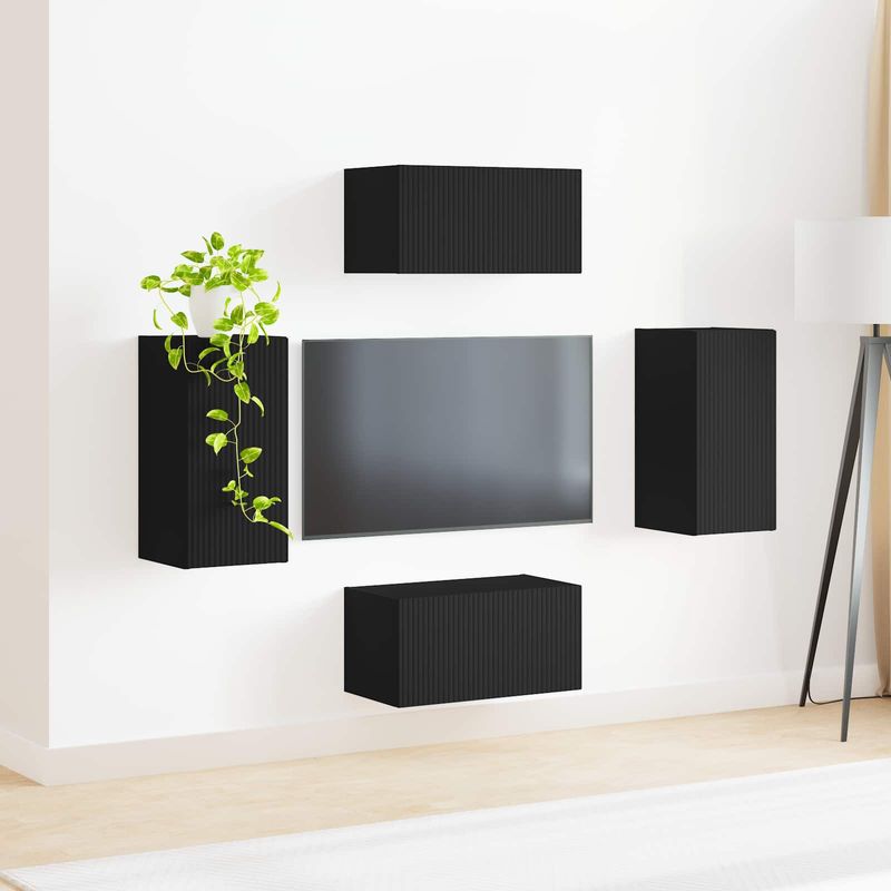 Casa si Gradina - Mobilier - Seturi de mobilier - Seturi living - Set de mobilier 2 pcs, Negru - Infinity.ro