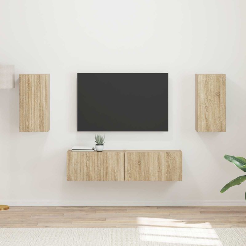 Casa si Gradina - Mobilier - Seturi de mobilier - Seturi living - Set de mobilier 2 pcs, Stejar Sonoma - Infinity.ro