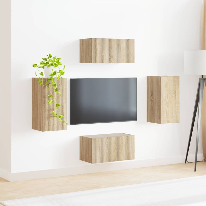 Casa si Gradina - Mobilier - Seturi de mobilier - Seturi living - Set de mobilier 2 pcs, Stejar Sonoma - Infinity.ro