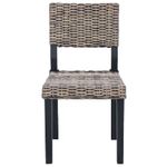 Casa si Gradina - Mobilier - Scaune si fotolii - Scaune - Scaune 2 pcs, Negru spalat, 45 x 55 x 84 cm, Ratan Kubu - Infinity.ro
