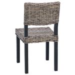 Casa si Gradina - Mobilier - Scaune si fotolii - Scaune - Scaune 2 pcs, Negru spalat, 45 x 55 x 84 cm, Ratan Kubu - Infinity.ro