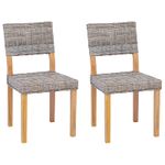 Casa si Gradina - Mobilier - Scaune si fotolii - Scaune - Scaune 2 pcs Gri Kubu, 45 x 55 x 84 cm, Ratan Kubu - Infinity.ro