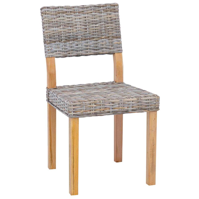 Casa si Gradina - Mobilier - Scaune si fotolii - Scaune - Scaune 2 pcs Gri Kubu, 45 x 55 x 84 cm, Ratan Kubu - Infinity.ro