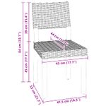 Casa si Gradina - Mobilier - Scaune si fotolii - Scaune - Scaune 2 pcs Gri Kubu, 45 x 55 x 84 cm, Ratan Kubu - Infinity.ro