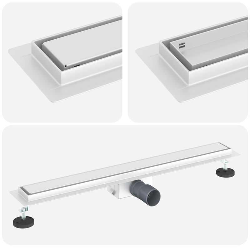Casa si Gradina - Constructii - Materiale constructii - Sisteme de scurgere - Drenaj pentru dus 2 in 1 Argintiu 80 cm Otel inoxidabil 304 - Infinity.ro