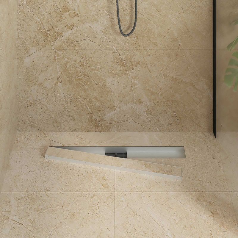 Casa si Gradina - Constructii - Materiale constructii - Sisteme de scurgere - Drenaj pentru dus 2 in 1 Argintiu 80 cm Otel inoxidabil 304 - Infinity.ro