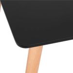 Casa si Gradina - Mobilier - Mese si birouri - Mese living - Masa dining bucatarie, dreptunghiulara, 120x80x74 cm, Blat MDF, Picioare lemn, Negru - Infinity.ro