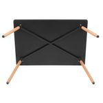 Casa si Gradina - Mobilier - Mese si birouri - Mese living - Masa dining bucatarie, dreptunghiulara, 120x80x74 cm, Blat MDF, Picioare lemn, Negru - Infinity.ro