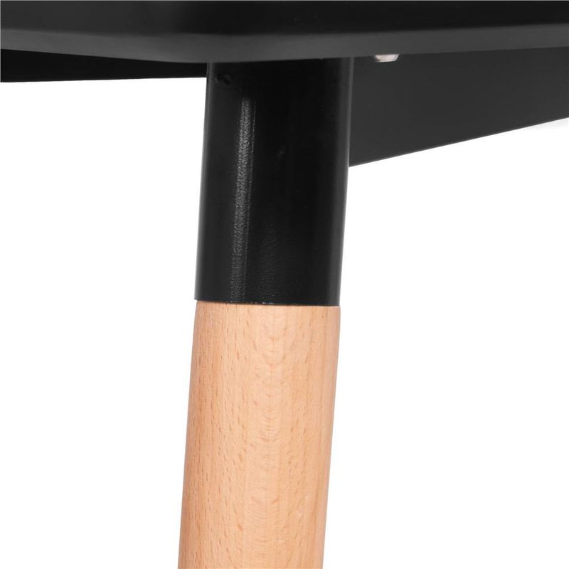 Casa si Gradina - Mobilier - Mese si birouri - Mese living - Masa dining bucatarie, dreptunghiulara, 120x80x74 cm, Blat MDF, Picioare lemn, Negru - Infinity.ro