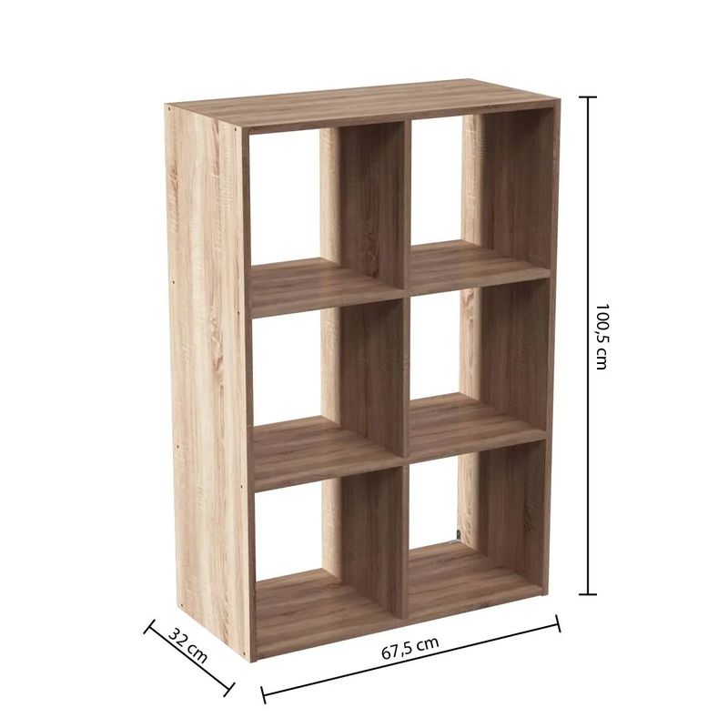 Casa si Gradina - Mobilier - Biblioteci si rafturi - Biblioteci - Etajera 5Five Mix n'Modul cu 6 compartimente, PAL, 68x32x101 cm, bej - Infinity.ro