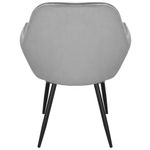 Casa si Gradina - Mobilier - Scaune si fotolii - Scaune - Scaun living tapitat, design modern, catifea, picioare metalice, 85x52x46 cm, gri - Infinity.ro