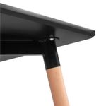 Casa si Gradina - Mobilier - Mese si birouri - Mese living - Masa dining bucatarie, dreptunghiulara, 120x80x74 cm, Blat MDF, Picioare lemn, Negru - Infinity.ro