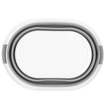 Market - Spalare si intretinere rufe - Uscatoare de rufe si accesorii - Cos de rufe pliabil tip lighean, cu manere, din plastic si silicon, 54x38x23cm, 24litri, gri - Infinity.ro