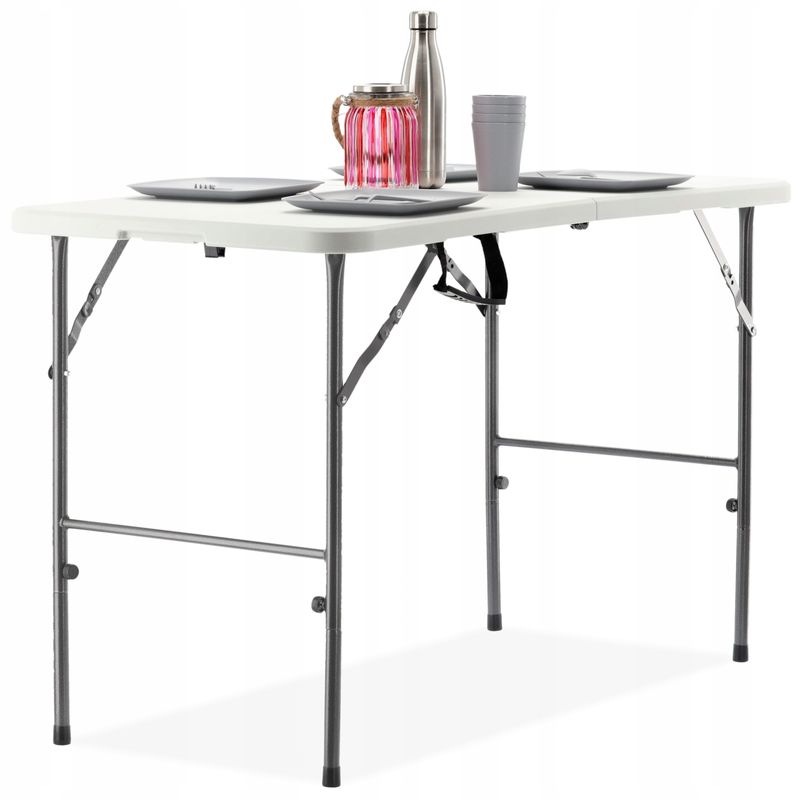 Casa si Gradina - Mobilier - Mese si birouri - Mese living - Masa dreptunghiulara pliabila multifunctionala, 120x75x60cm, alba - Infinity.ro