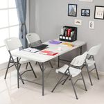 Casa si Gradina - Mobilier - Mese si birouri - Mese living - Masa dreptunghiulara pliabila multifunctionala, 120x75x60cm, alba - Infinity.ro