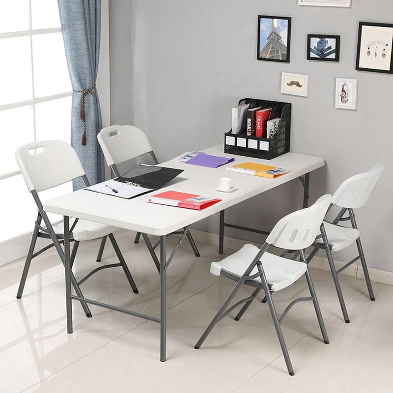 Casa si Gradina - Mobilier - Mese si birouri - Mese living - Masa dreptunghiulara pliabila multifunctionala, 120x75x60cm, alba - Infinity.ro