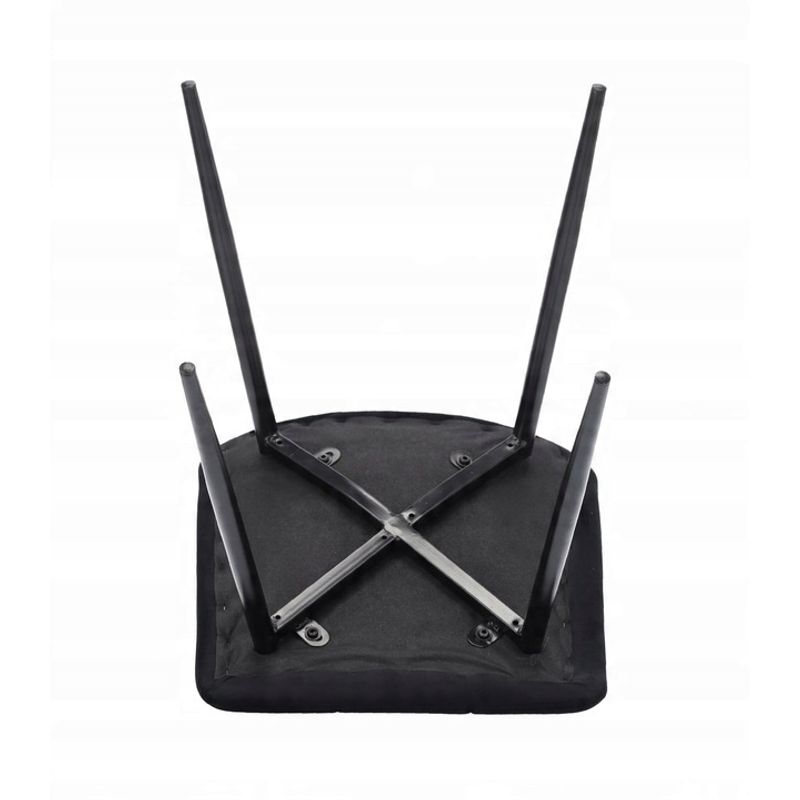 Casa si Gradina - Mobilier - Scaune si fotolii - Scaune - Scaun living tapitat cu catifea, spatar matlasat, 44x54x89 cm, negru - Infinity.ro