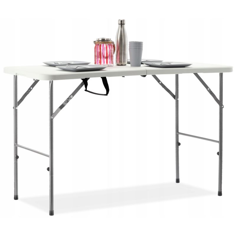 Casa si Gradina - Mobilier - Mese si birouri - Mese living - Masa dreptunghiulara pliabila multifunctionala, 120x75x60cm, alba - Infinity.ro