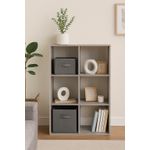 Casa si Gradina - Mobilier - Biblioteci si rafturi - Biblioteci - Etajera 5Five Mix n'Modul cu 6 compartimente, PAL, 68x32x101 cm, gri - Infinity.ro